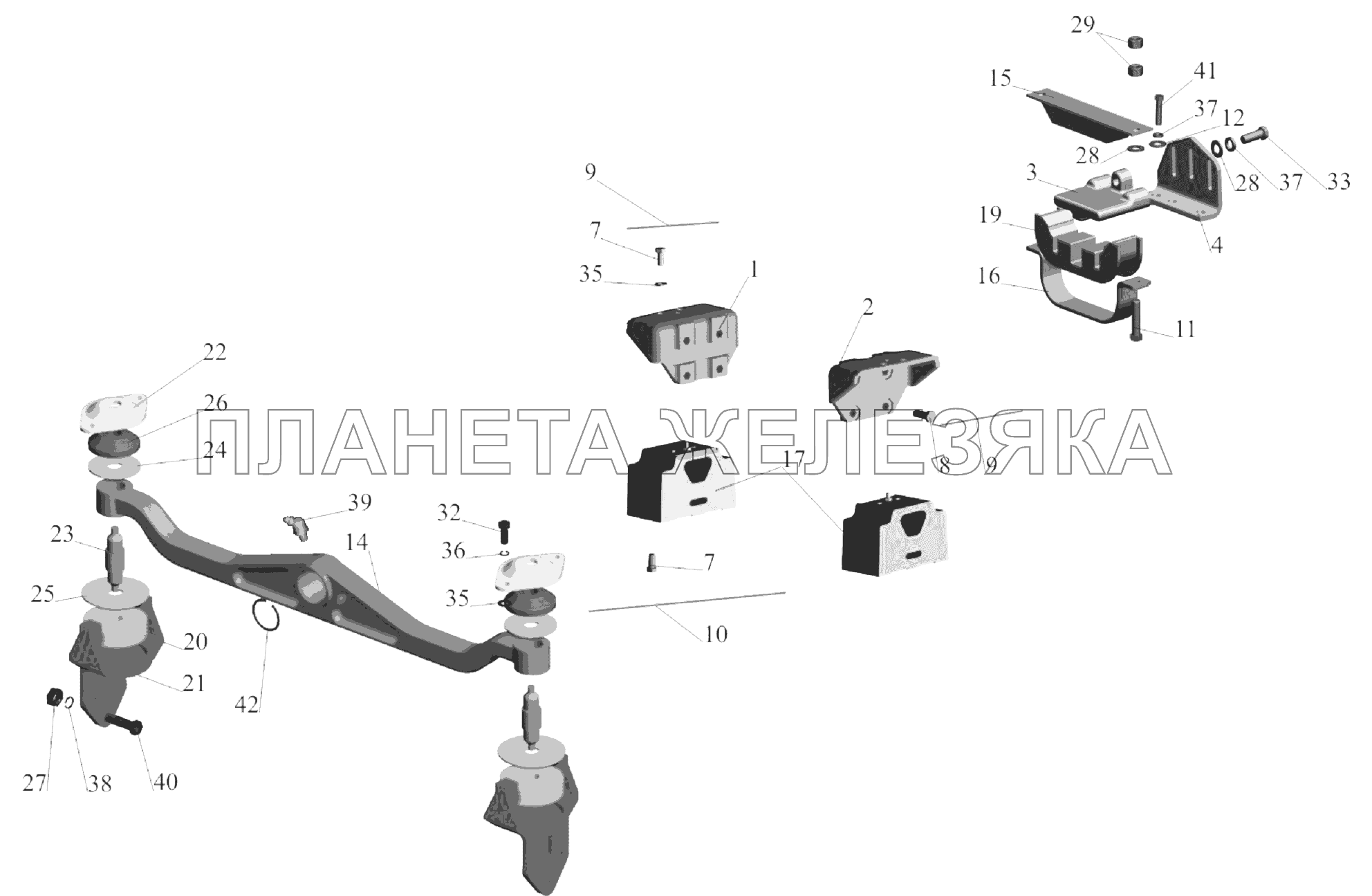 Крепление двигателя МАЗ-6303A3, 6303A5